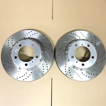 

Jekit rotor replacement 330*28mm slotted drilled rotors with sliver for passat-b6/toyota land cruiser 100 front brake system