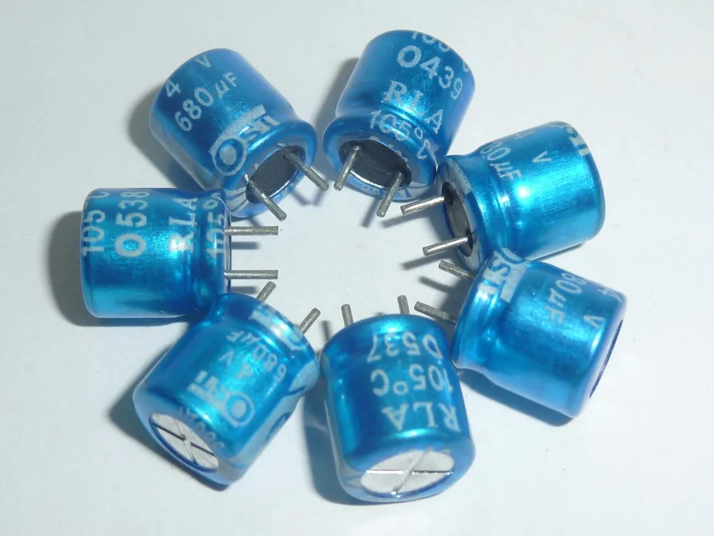 10pcs 680uF 4V OST RLA Series 8x8mm Ultra Low ESR 4V680uF Motherboard Capacitor | Электронные компоненты и