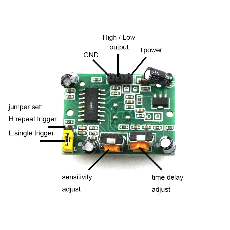 10 шт./лот AM312 pir сенсор HC-SR501Adjust инфракрасный пироэлектрический инфракрасный PIR модуль датчик движения Детектор модуль для arduino