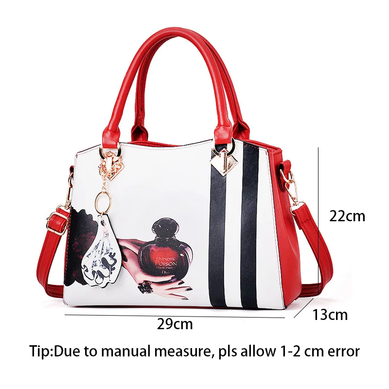Women Leather Handbag Female Printing Crossbody Shoulder Bags Ladies Top-Handle Tote Bolsa Messenger Bag Purse Sac A Main SS7231 (5)