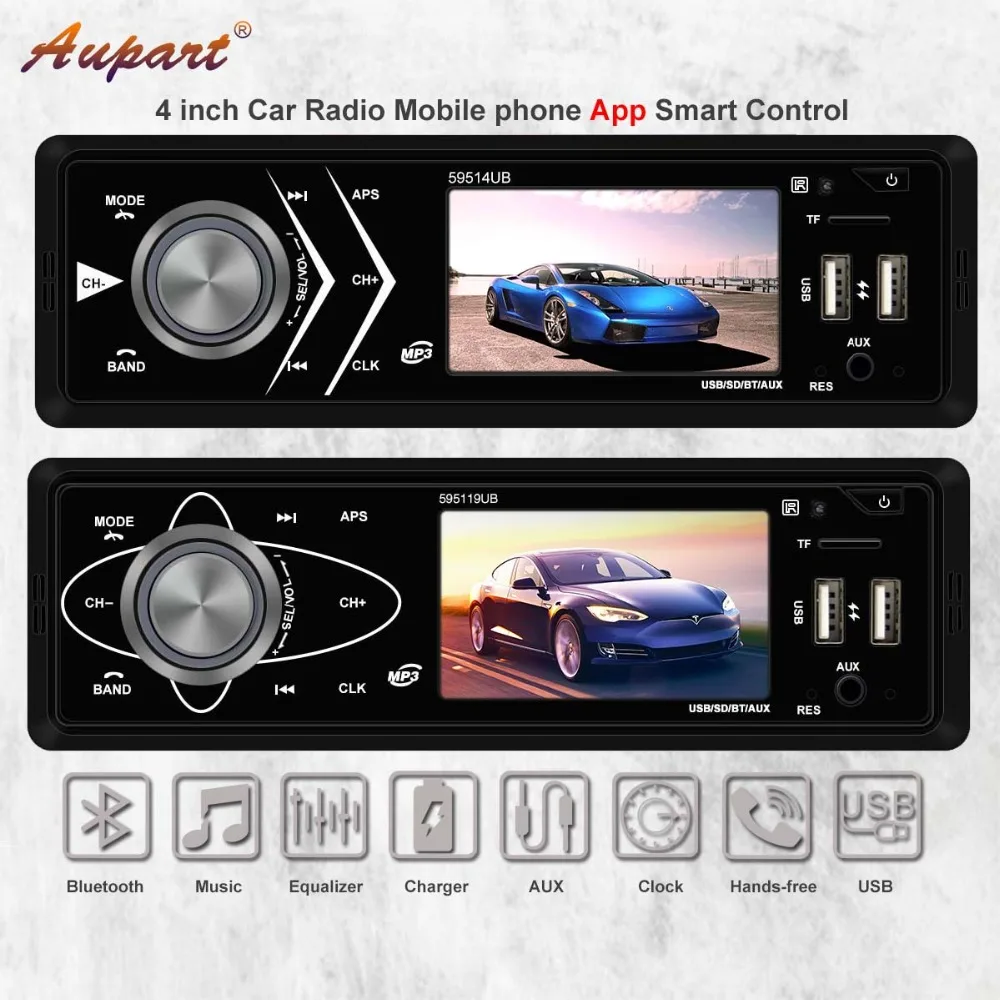 

Car Radio autoradio car stereo 1 din auto radio 12v radios Bluetooth APP of Android / iphone smart control