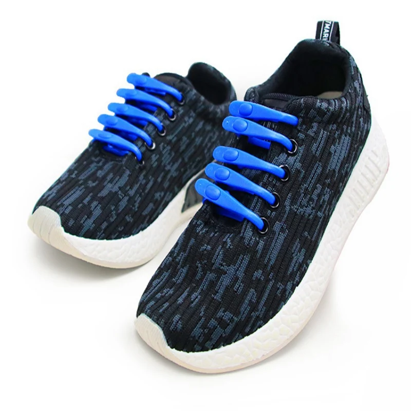 14pcs/bag Lazy No Tie Elastic Silicone Shoe Laces Athletic Running Sport Shoelaces Children Adult Shoe Strings Sneaker Accessory
