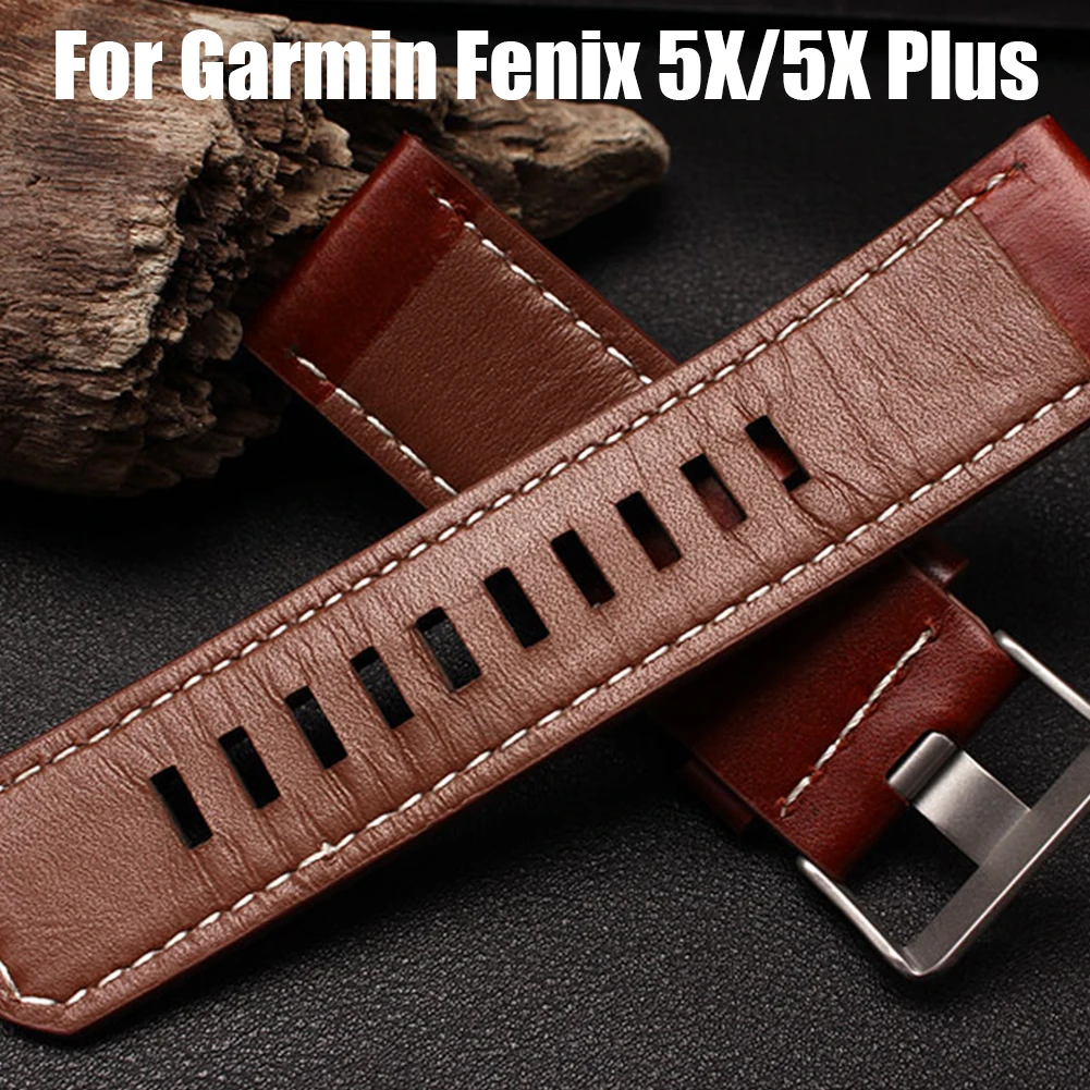 Часы кожаный ремешок для Garmin Fenix 5X/5X плюс ремешок 26 мм Quick Release Высокое качество Прочный Комфорт Простой Модный ремешок