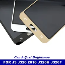 Замена lcd s для samsung Galaxy J3 J320 J320A J320F J320M lcd дисплей кодирующий преобразователь сенсорного экрана в сборе регулировка яркости