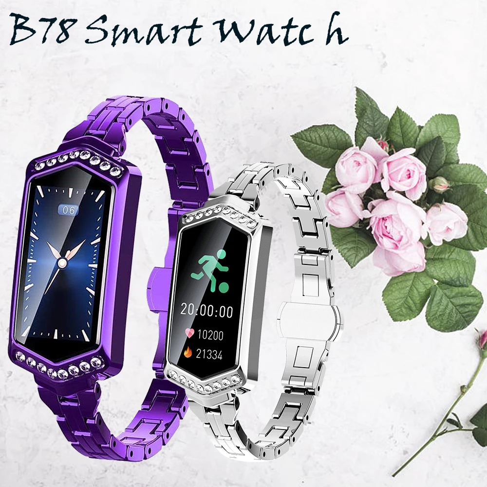 

Timethinker Women Smart Watch Lady Fashion Smartwatch Reloj Diamond Glass Fitness Tracker Blood Pressure Heart Rate Monitor