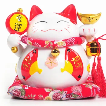 

Large ceramic Jinyun Lucky Cat piggy felicitous wish of making money to open gifts decoration decoration