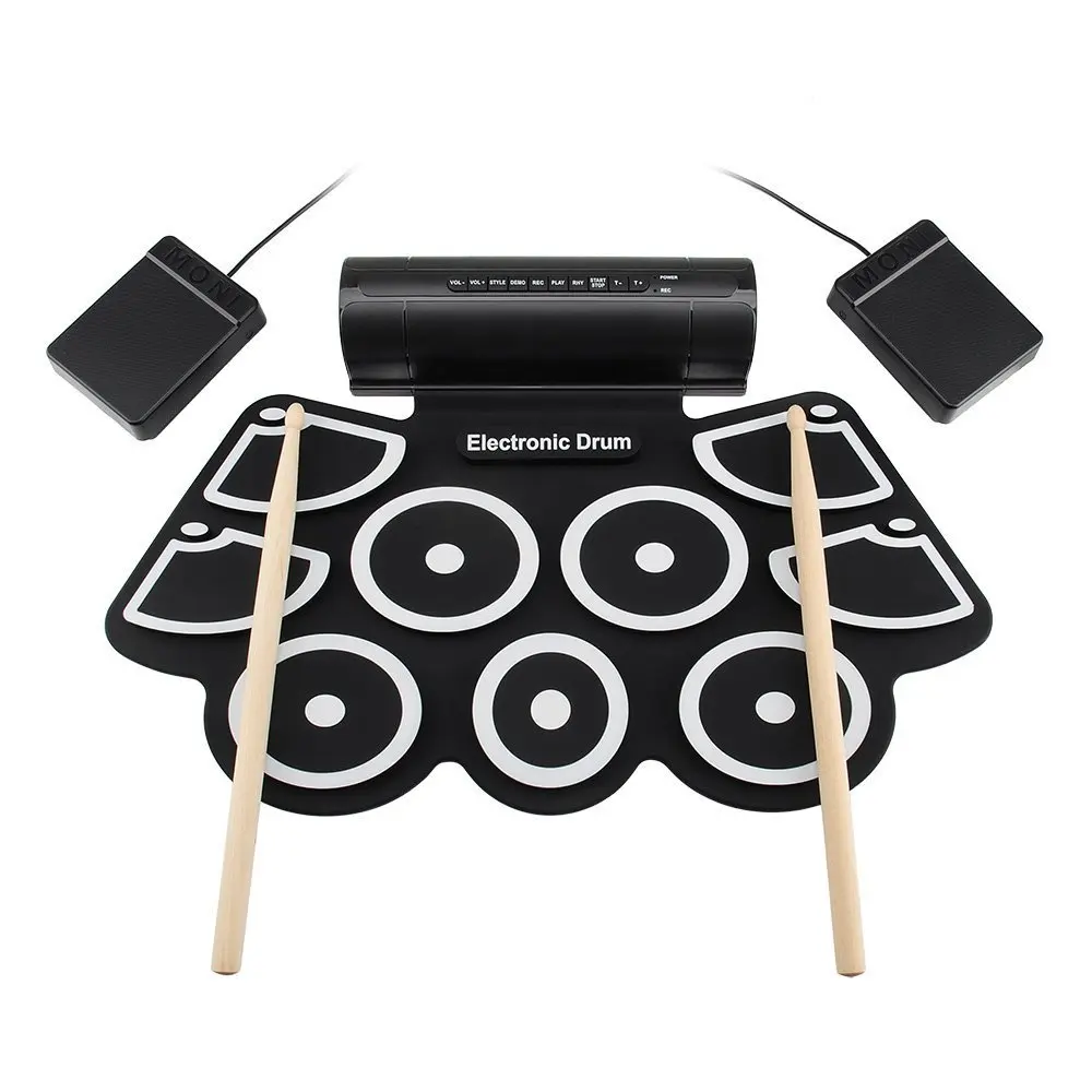 

Percussion Instrument Electronic Drum Thickening Silica Gel Hand Roll Rack Drum Jazz Drum Usb Electronic Drum Wholesale