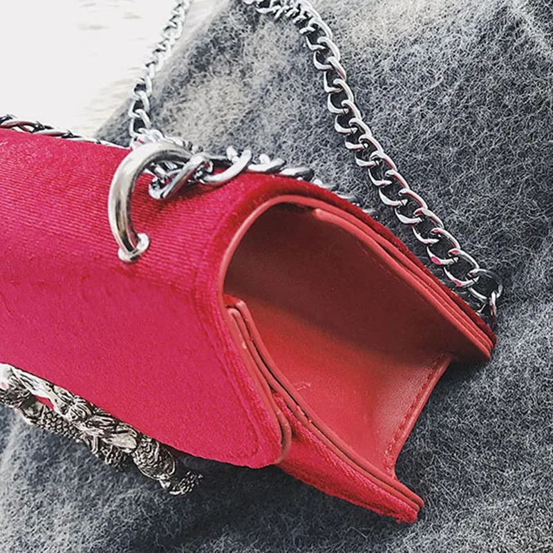 Fashion Women Hot U Lock Leather Shoulder Bag INS Popular Luxury Female Design Personality Handbag Ladies Chain Crossbody SS3499 (15)