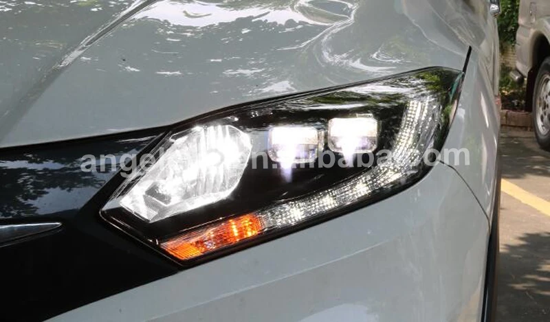 Светодиодная фара для HONDA HRV HR V Vezel передняя 2015 2017 год черный корпус LF|Фара авто в