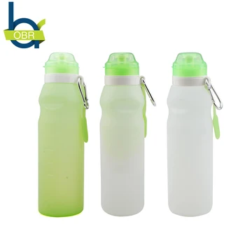 

OBR 600ML Creative Soft Collapsible Drink Water Bottle Silicone Foldable Roll-Up Bottles Outdoor Sport Picnic Tour Climbing Camp