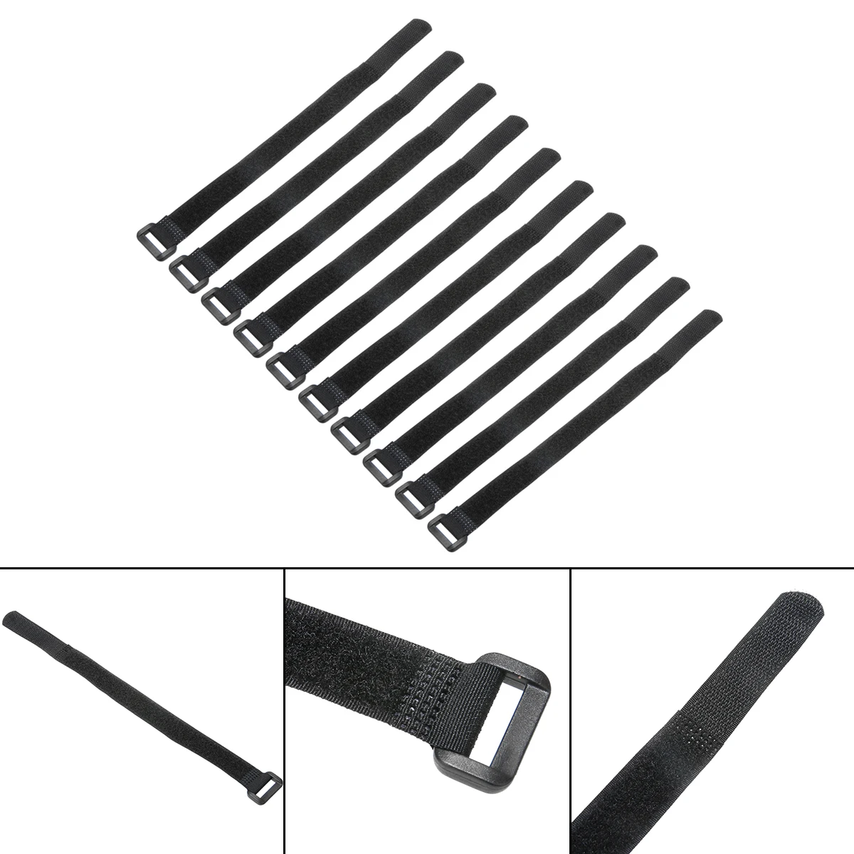 10pcs/set 30cm Sticker Strap Nylon LiPo Battery Tie Strap Fastener Reusable Cable Wrap For QAV250 F450 500 550 Quadcopter