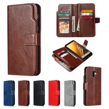 Роскошный кожаный чехол для samsung Galaxy A7, A8, A6 Plus, A5, A3,,,, флип-чехол, кошелек для карт, чехол, магнит, деловой чехол для телефона