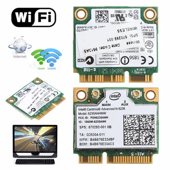 

Dual Band 2.4G/5G 300M 802.11a/b/g/n WiFi Bluetooth 4.0 Wireless Half Mini PCI-E Card For Intel Centrino Advanced-N 6235ANHMW