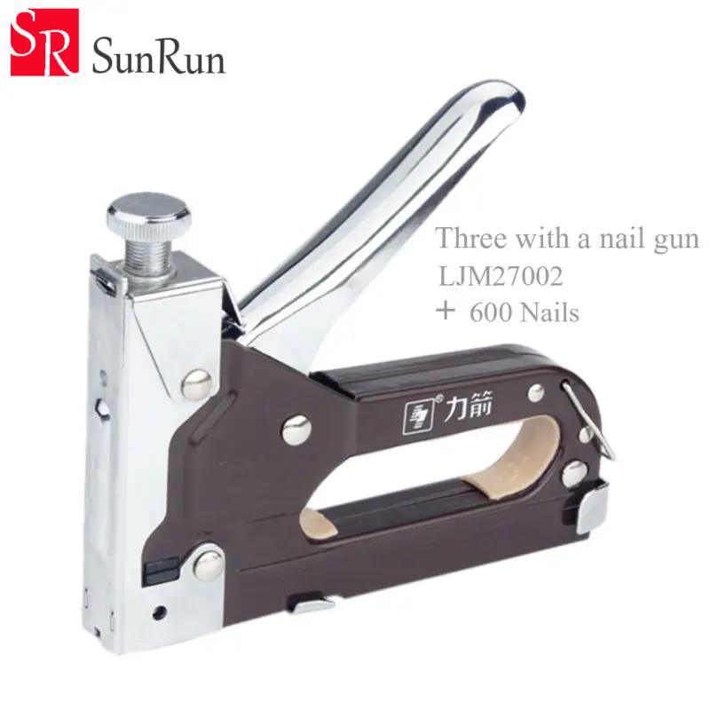 

Plastic sprayed color Three wiht a nail gun tool code nail U type straight nail gun nailer woodworking tool with 600 piece nail