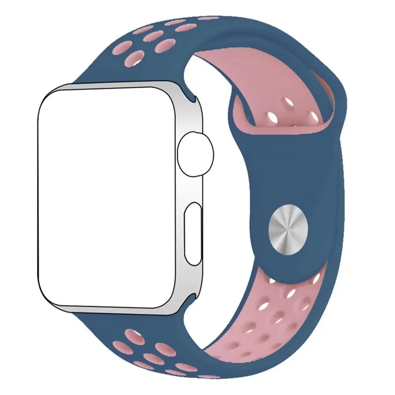 BUMVOR Soft Silicone Wristband for Apple Watch Sport Band Serie4/3/2/1 Replacement Strap Bracelet for iWatch 44/40/42/38MM Nike+