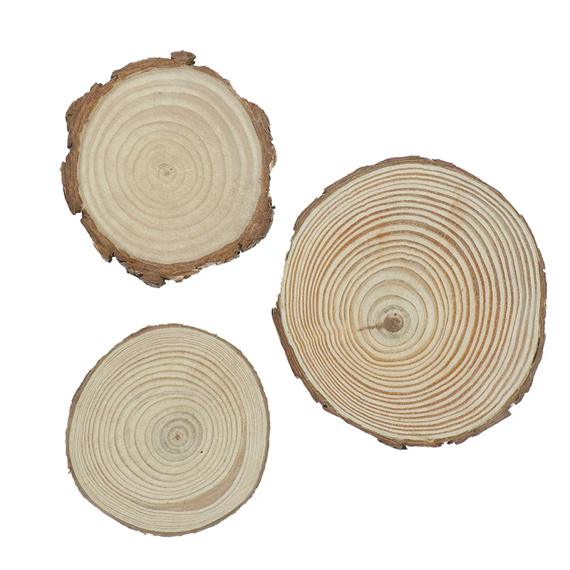 

Round Natural Wooden Slice Cup Mat Coaster Tea Coffee Mug Drinks Holder for DIY Tableware Decor Durable