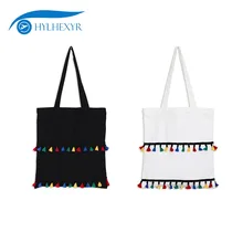 Hylhexyr дорожные милые тканевые сумки женские сумки на одно плечо холщовые выходные хозяйственные сумки с кисточкой