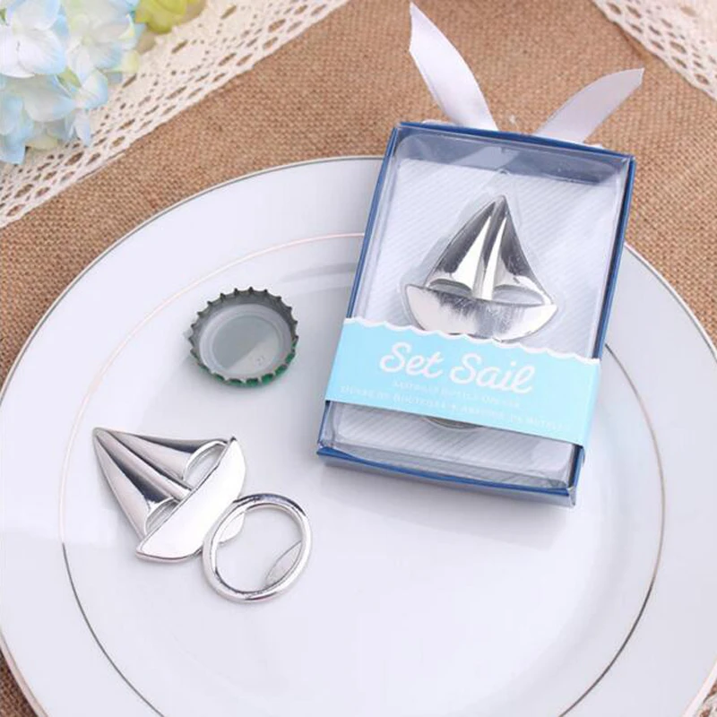 Beach Themed Wedding Favors Sailboat Bottle Opener Wedding Favor Gifts