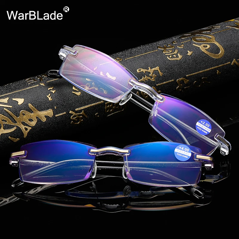 

WarBLade Comfy Rimless Ultra Light Reading Glasses Presbyopia Parents Gift Men Women Eyewear +1.0 +1.5 +2.0 +2.5 +3.0 +3.5+4.0