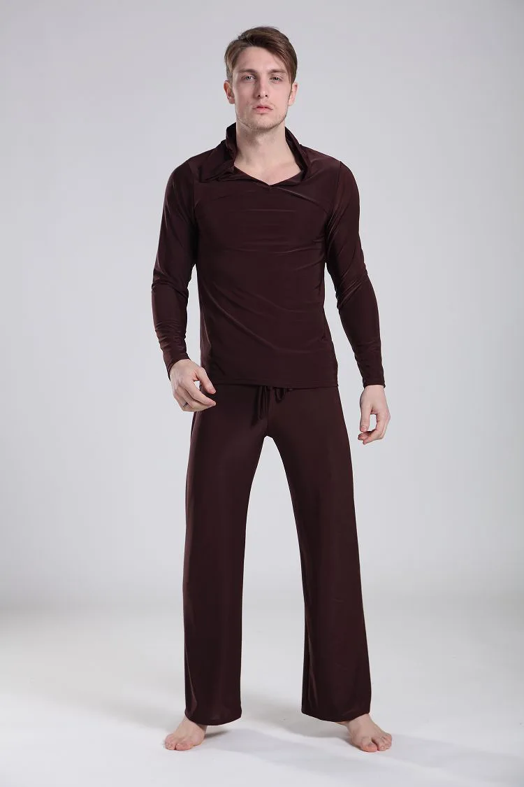 Sexy Silk Sleepwear Underwear Spring Autumn Man House Wear Go To Bed