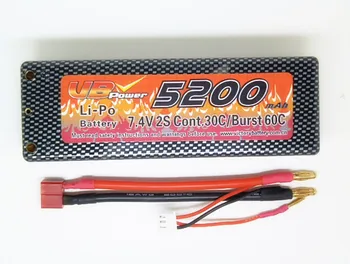 

Original VB Lipo Li-Po Battery Batteries 5200mAh 7.4V 2S Cont.30C/Burst 60C bateria lipo For RC Mode l/ RC Cars Truck Buggy Boat