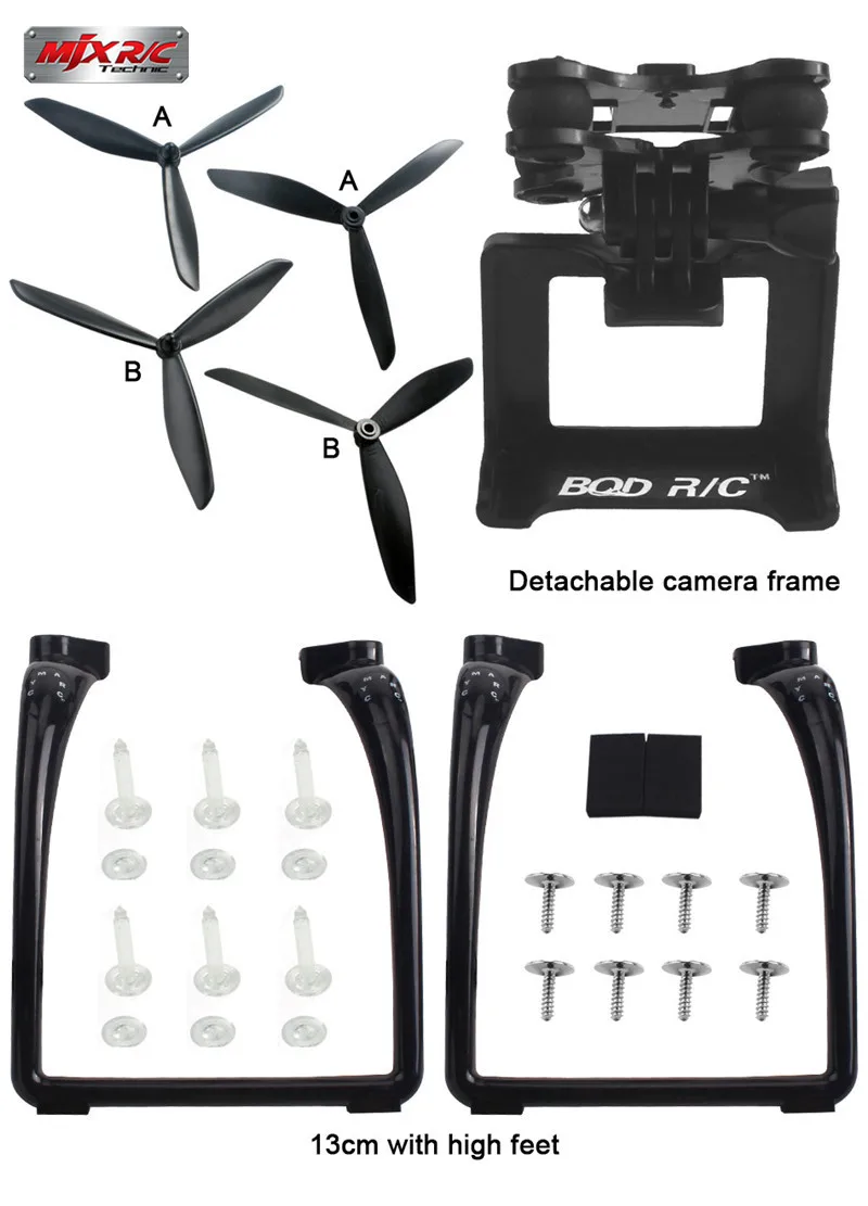 

Best Deal MJX B3 Bugs 3 Upgraded Triangular Propeller Landing Gear Gimbal Mount Camera Holder RC FPV Camera Drone Accessories
