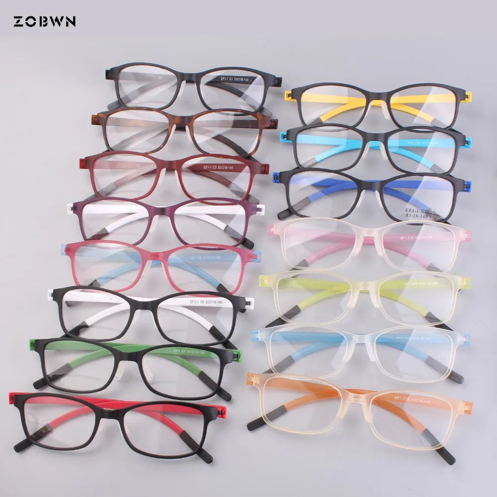 Mix Wholesale 15 Colors Ultra Light Super Thin Tr90 Optical Frames For