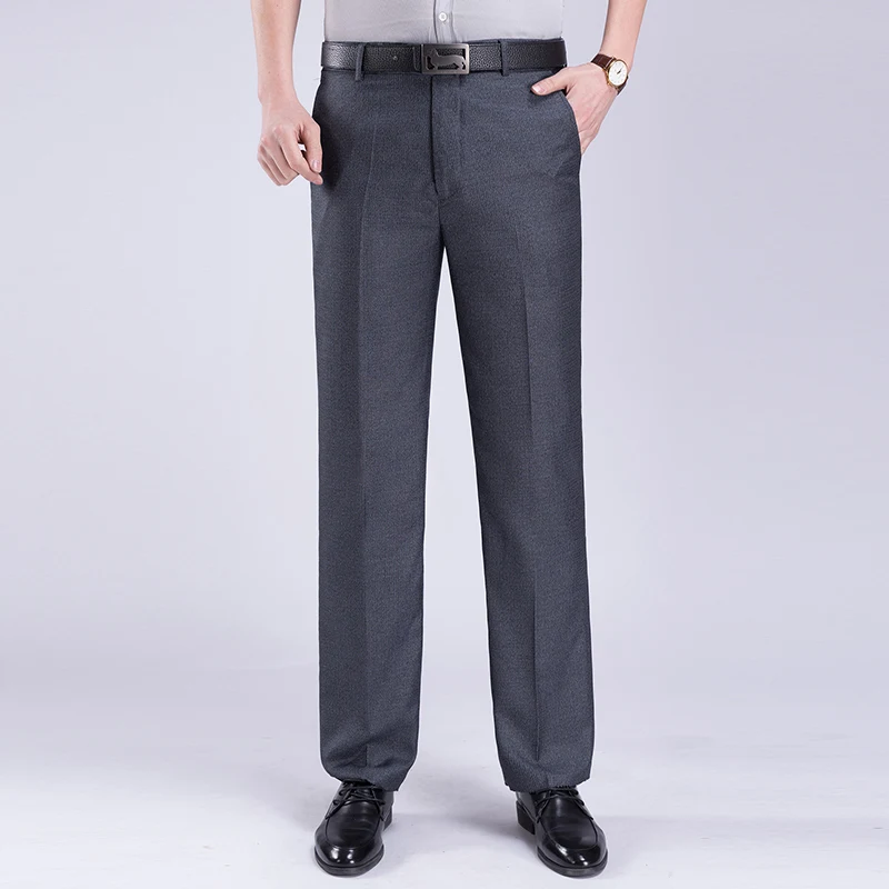 Spring and Autumn Men Suit trousers Gray Navy Black Men Pant 30 31 32 33 34 36 38 40 Middle-aged man pants