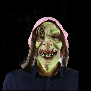 

Scary Latex Halloween Mask Fairy Tale Old Witch Cosplay Full Face Horror Masquerade Adult Funny Ghost Headgear Party Decor Props