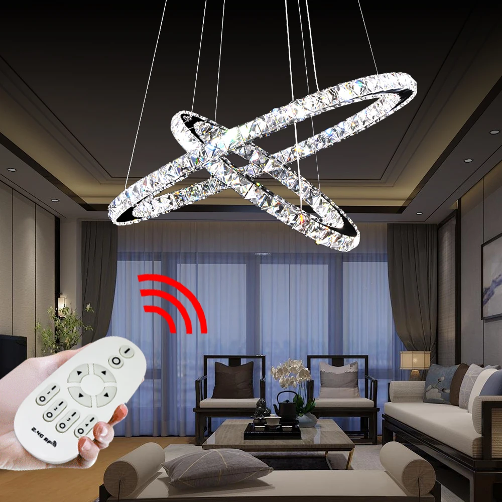 

78W LED Pendant Light Modern Hanging LED Lamp Height Adjustable Indoor Home Lighting Fixture Dimmable Remote Control