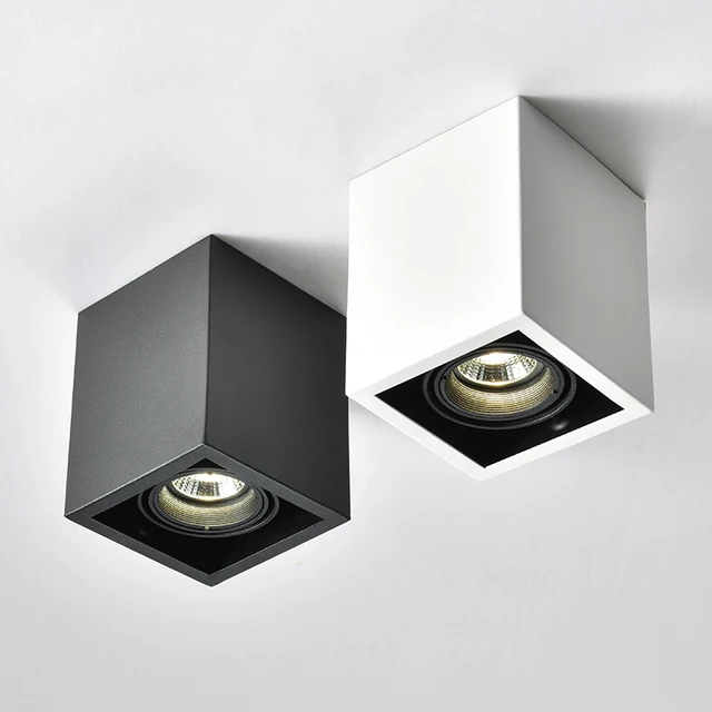 Led Ceiling Lights Single Spot Lamps Replaceable Gu10 5w Led Ceiling Lights Single Spot Lamps Replaceable Gu10 5w Bulbs Light Square Lamp Decorations Lighting For Home