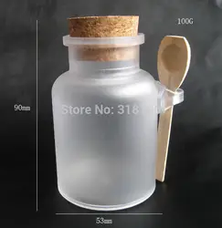 24x100 г соль для ванны ABS бутылки, 100 мл порошка пластиковая бутылка, соль для ванны бутылку с деревянной ложкой