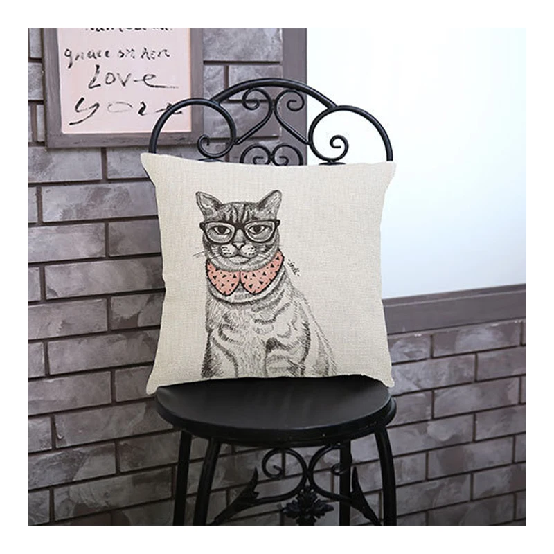 مرسومة باليد الحيوانات الدب الغزلان القط غطاء وسادة المنزل كسوة وسائد للزينة 45x45 مكتب سيارة ديكور للكنبة مرسومة باليد الحيوانات الدب الغزلان القط غطاء وسادة المنزل كسوة وسائد للزينة 45x45 مكتب سيارة ديكور للكنبة