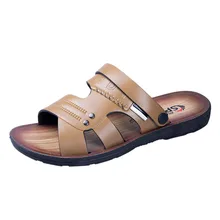 Мужские тапочки; летние пляжные шлепанцы; Мужская обувь; мужские повседневные сандалии на плоской подошве; Мужская обувь; плотные Нескользящие Вьетнамки с открытым носком;