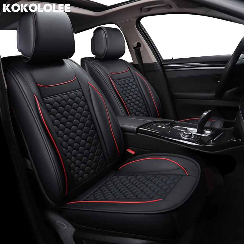 [Kokoleee] Кожаные чехлы для автомобильных сидений changan cs35 skoda octavia 1 2 vesta lada rx 2/3 passat b5.5
