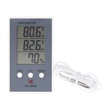 ЖК-цифровой термометр гигрометр закрытый/наружный измеритель влажности метеостанция, измеритель C/F макс мин