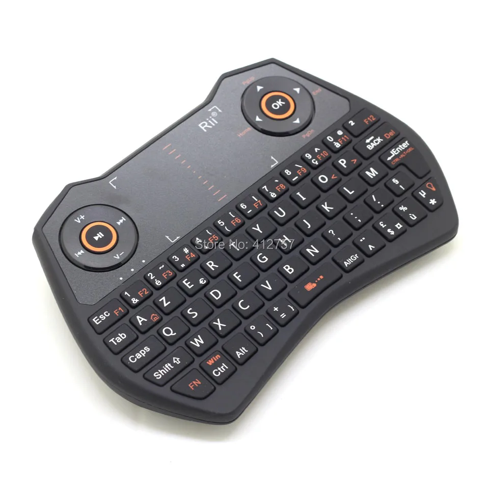 Оригинальная французская мини клавиатура Rii i28C 2 4G AZERTY Беспроводная Air Mouse с