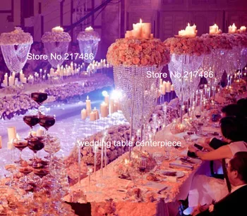 

30 days sent order,Wedding crystal candelabra centerpieces , unique acrylic crystal candelabra for weddings ceremonies