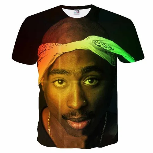 Новая футболка me Harajuku стильная футболка для женщин/мужчин Tupac 2pac 3d Футболка с принтом персонажей хип-хоп футболки Топы размер Прямая - Цвет: YH00745