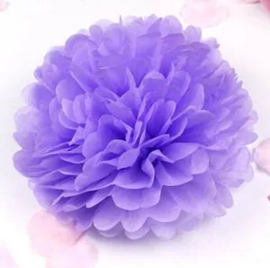 5 шт. 35 см(14 дюймов) большой бумажный помпон для свадебной вечеринки бумажный помпон-цветок для свадебного украшения помпон - Цвет: Light purple