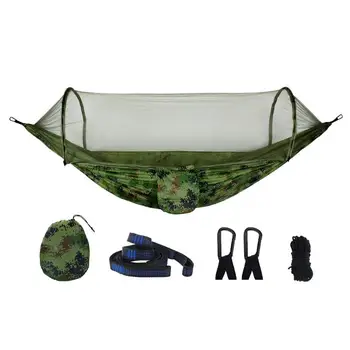 

Portable Outdoor Mosquito Net Hammock Parachute Fabric Hanging Swing Sleeping Bed Tree Mesh Hammocks hamak
