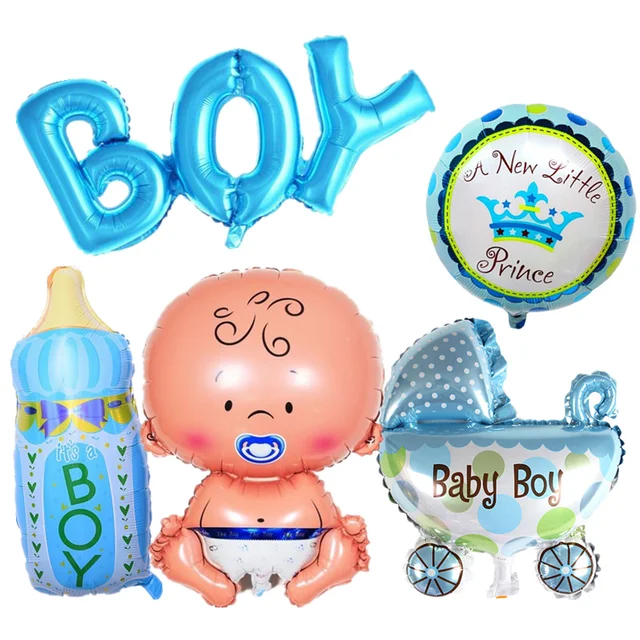 5pcs lot its a boy girl letters foil balloons baby shower birthday