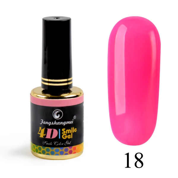Fengshangmei, 12 мл, Розовый Гель-лак для ногтей, цветочный дизайн, гель с рисунком цветения, лак, популярный, впитывающий - Цвет: top 18