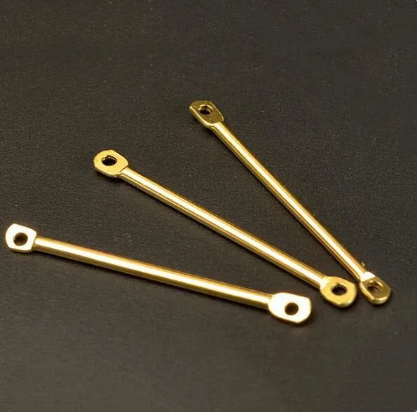 

50pcs Length 1.5CM To 4.5CM Double Hole Round Connection Rod Earring Charms Tassel Rod Diy Handmade Earrings Jewelry Accessories