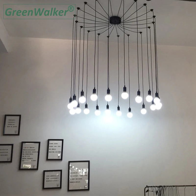 

GreenWalker Vintage Ajustable DIY Spider Lamp Lighting Pendant Lights DropLights Modern Chic Industrial Dining