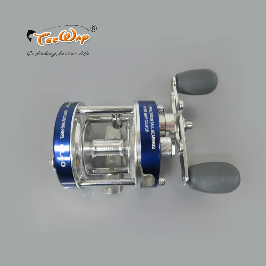 

Full Metal 2+1BB Ball Bearings Right Hand Drum Wheel Boat Sea Fishing Reel Horizontal CZH40 Blue fly fishing