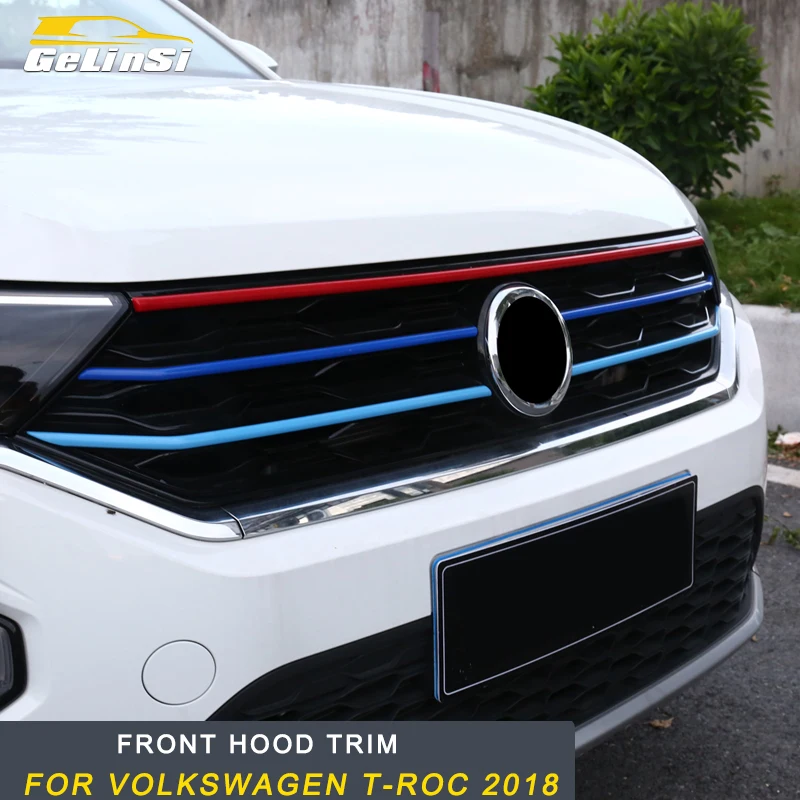 

GELINSI For Volkswagen T-ROC 2018 Front hood trim Covers Exterior Accessories Auto Car