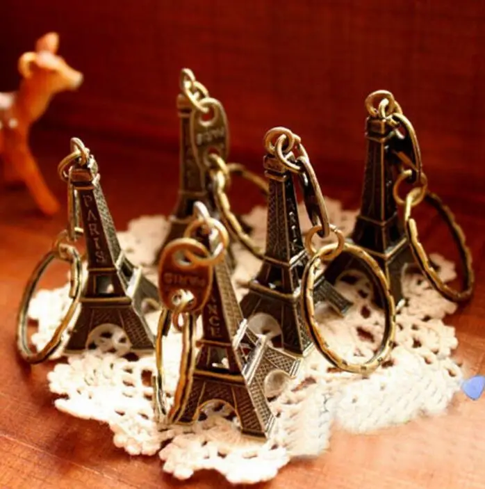 

Vintage Mini Decoration Torre Eiffel Tower Keychain Paris Tour Eiffel Key Chain Key Holder Key Ring Women Bag Charm Pendant Gift