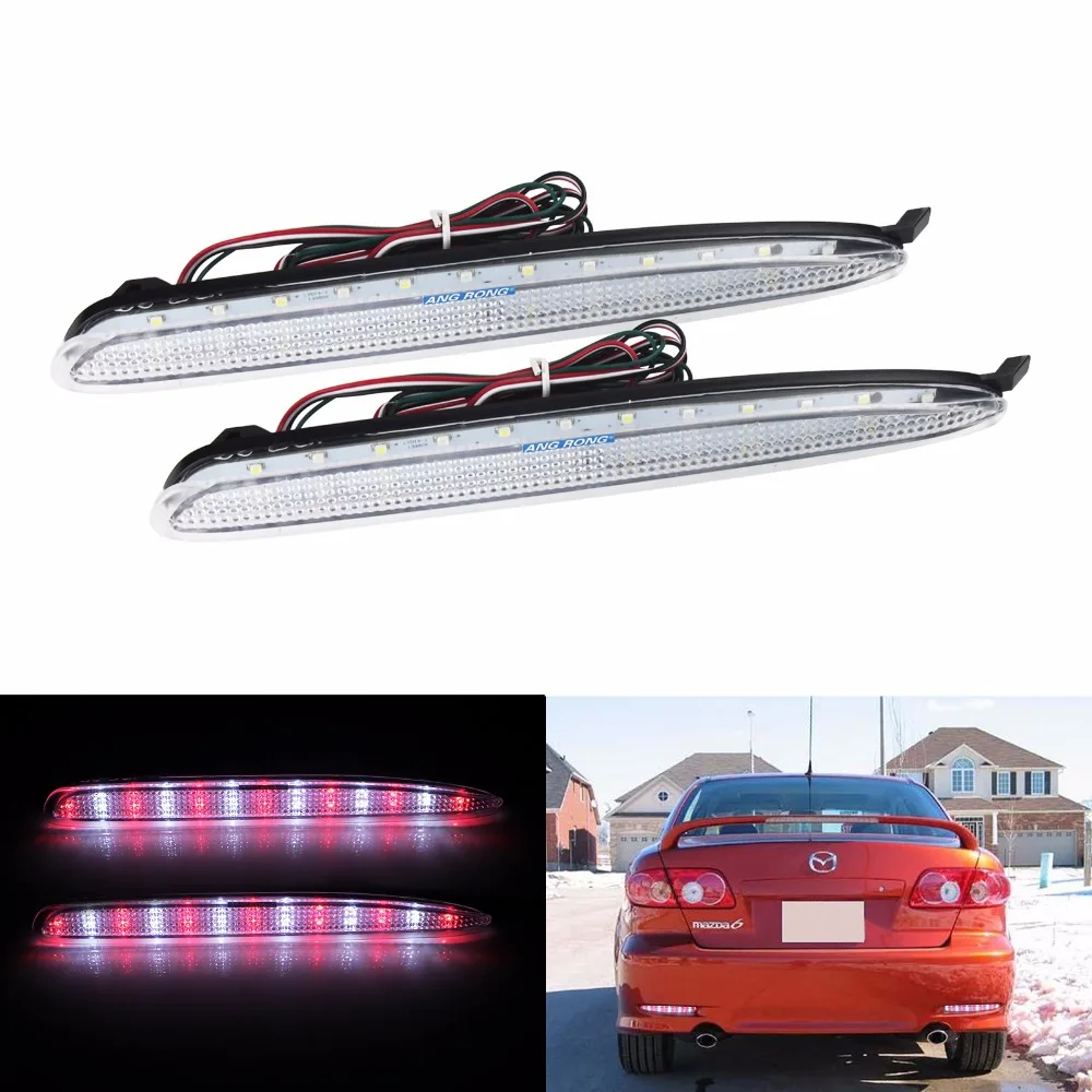 Clear Bumper Reflector LED Reverse Tail Brake Light For GG Mazda 6 Mazda6 MPS Atenza Red/White(CA172) Clear Bumper Reflector LED Reverse Tail Brake Light For GG Mazda 6 Mazda6 MPS Atenza Red/White(CA172)