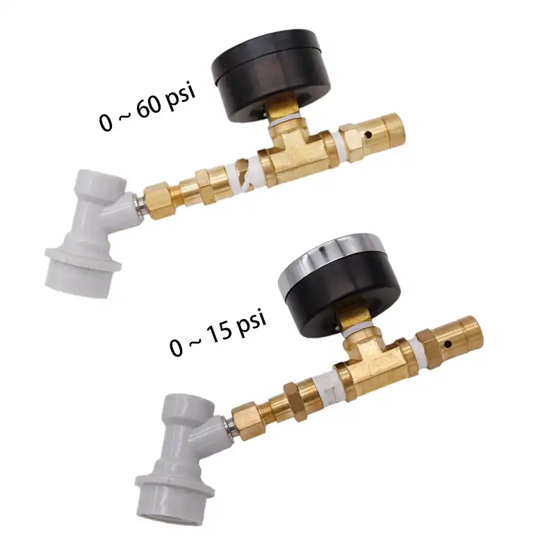 Spunding Valve Adjustable Pressure Relief Valve Assembly with Gauge 0